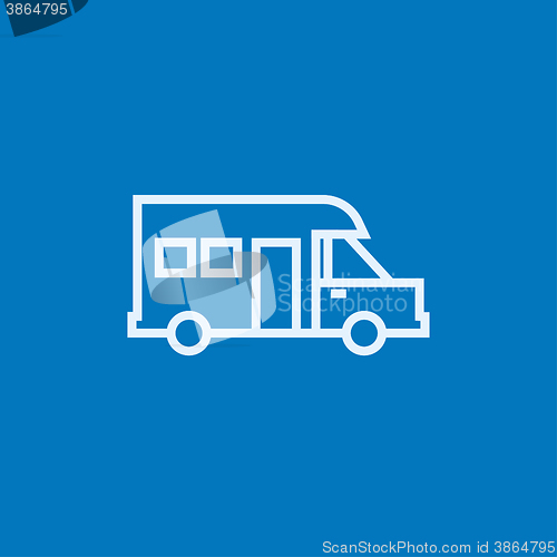 Image of Motorhome line icon.