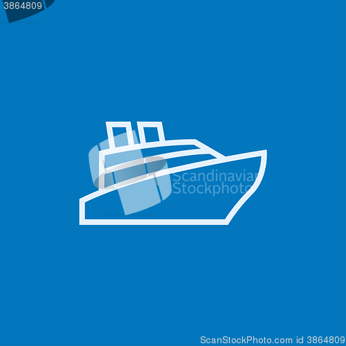 Image of Cruise ship line icon.