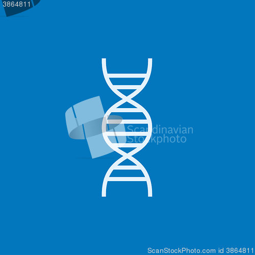 Image of DNA line icon.