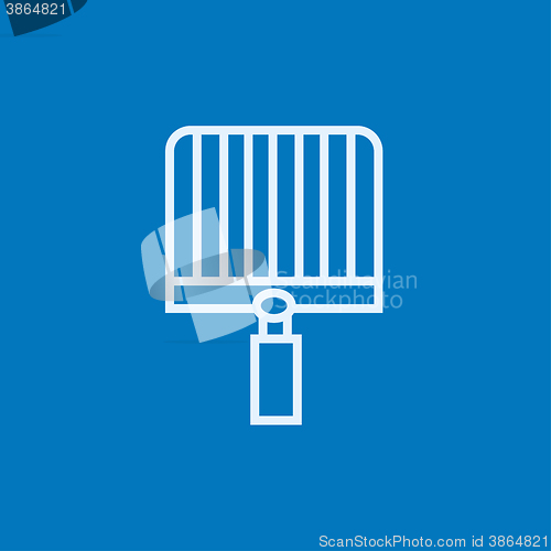 Image of Empty barbecue grill grate line icon.