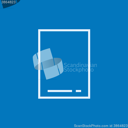 Image of Touch screen tablet line icon.