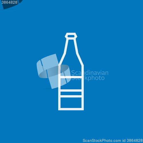 Image of Glass bottle line icon.