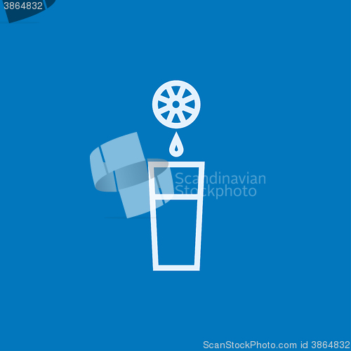 Image of Glass of juice line icon.