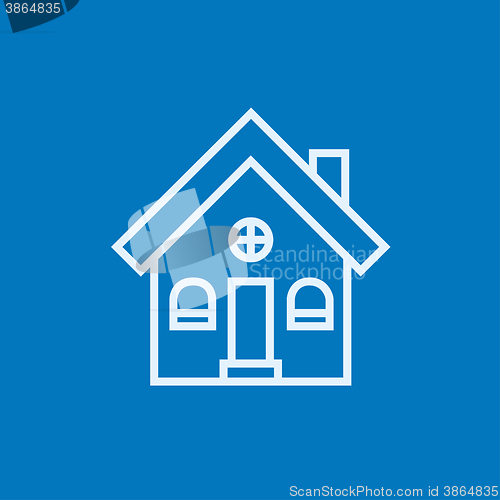 Image of Detached house line icon.