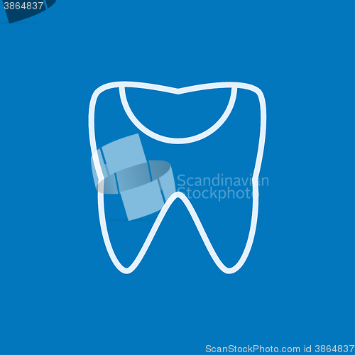 Image of Tooth decay line icon.