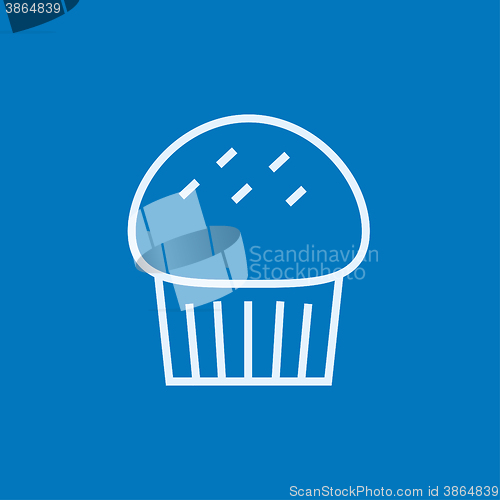 Image of Cupcake line icon.