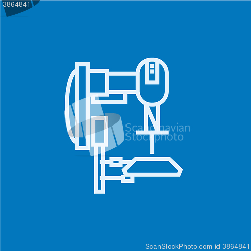 Image of Industrial automated robot line icon.