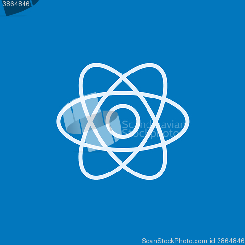 Image of Atom line icon.