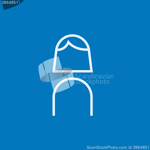 Image of Business woman line icon.
