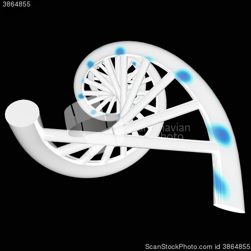 Image of DNA structure model