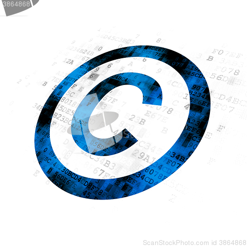 Image of Law concept: Copyright on Digital background