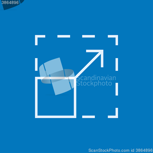 Image of Scalability line icon.