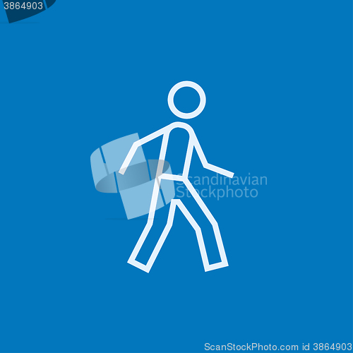 Image of Pedestrianism line icon.