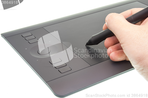 Image of Working with graphic tablet device