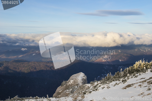 Image of Clouds over forest