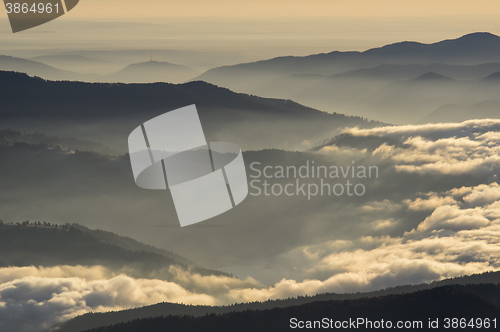 Image of Clouds over the mountains