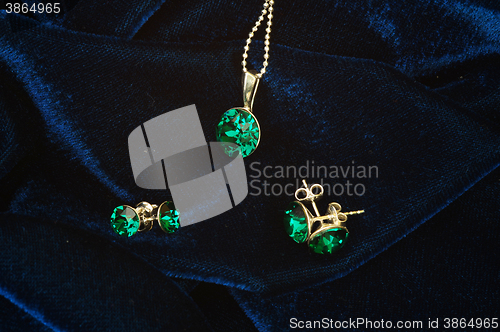 Image of Pendant and earrings