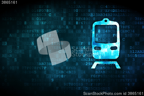 Image of Travel concept: Train on digital background