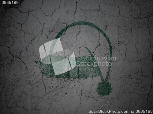 Image of Entertainment, concept: Christmas Hat on grunge wall background