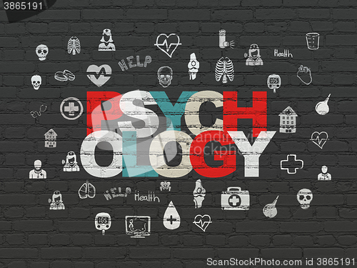 Image of Health concept: Psychology on wall background