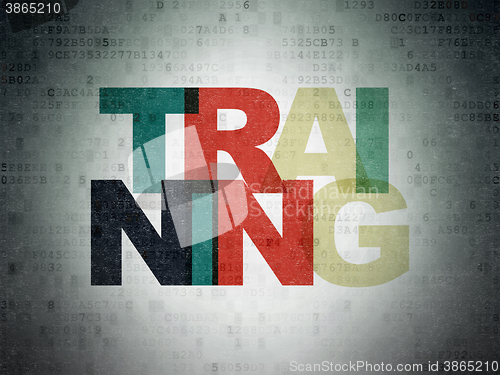 Image of Studying concept: Training on Digital Paper background