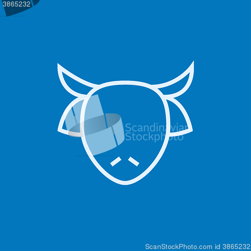 Image of Cow head line icon.