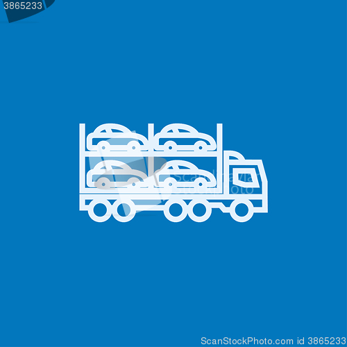 Image of Car carrier line icon.
