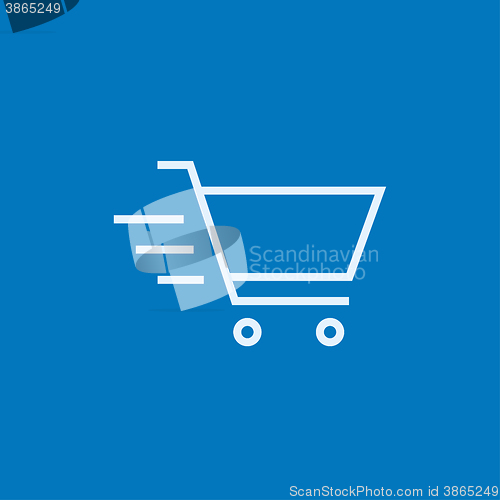 Image of Shopping cart line icon.