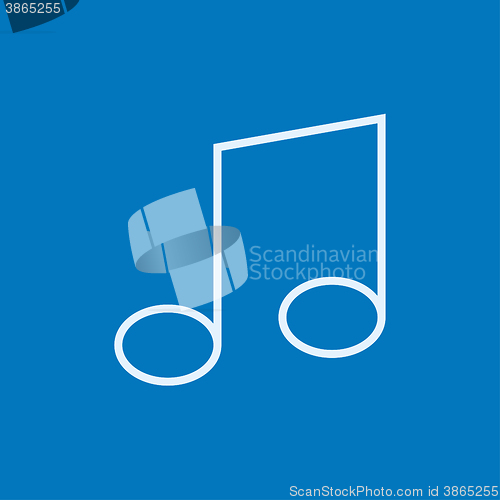 Image of Music note line icon.