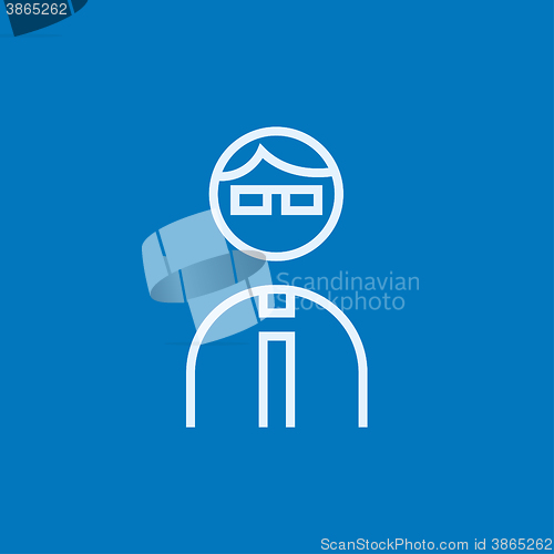 Image of Businessman line icon.