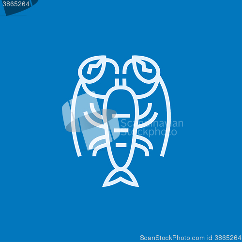 Image of Lobster line icon.