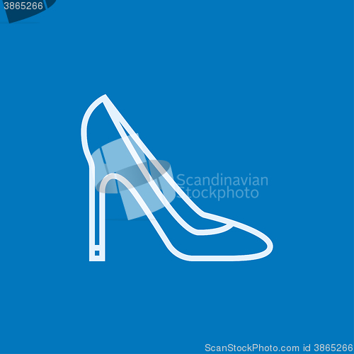 Image of Heel shoe line icon.