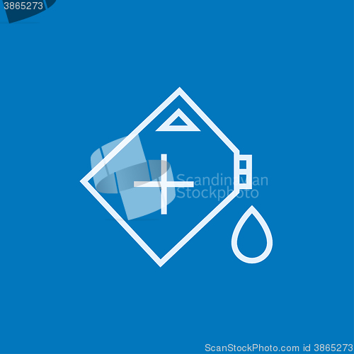 Image of Gas container line icon.