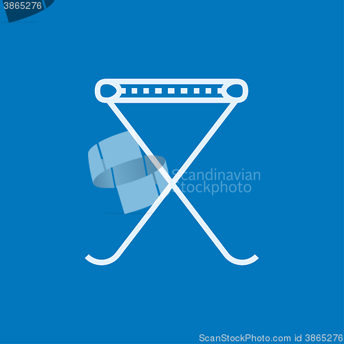 Image of Folding chair line icon.