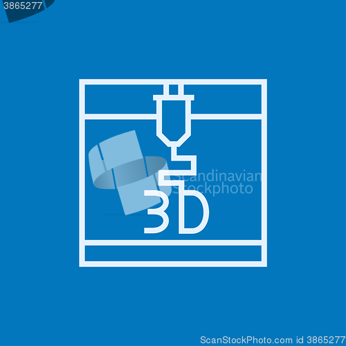 Image of Tree D printing line icon.