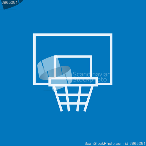 Image of Basketball hoop line icon.