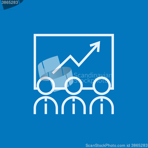 Image of Business growth line icon.
