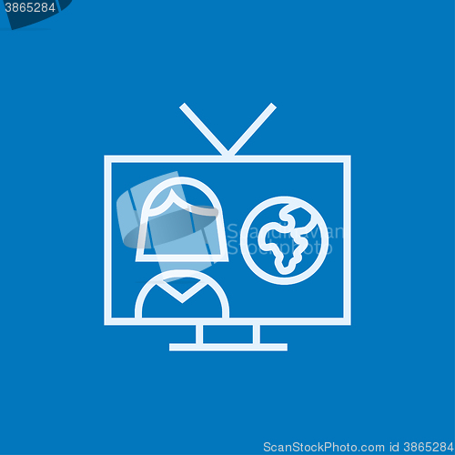 Image of TV report line icon.