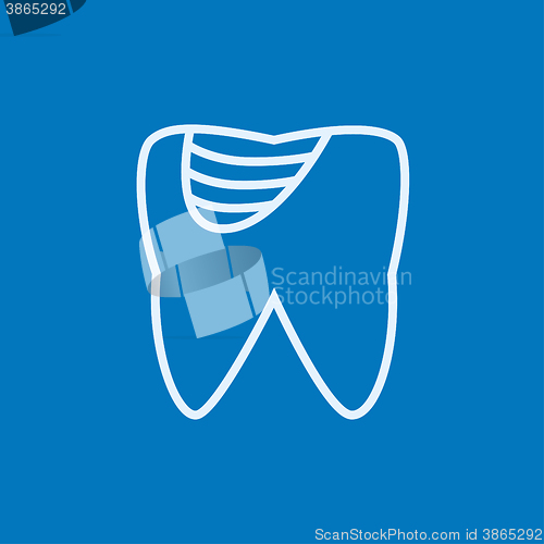 Image of Tooth decay line icon.