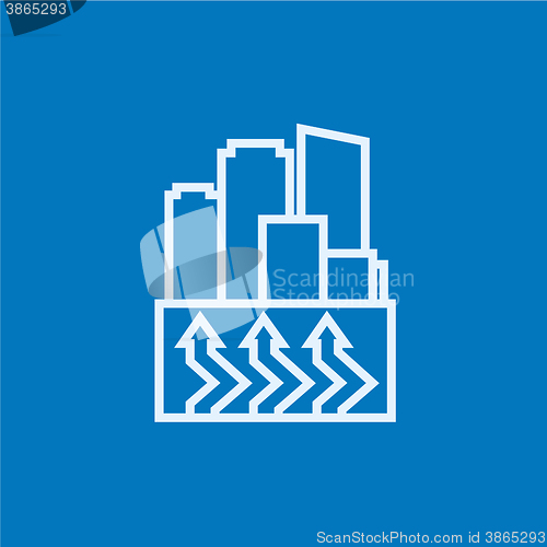 Image of Factory line icon.