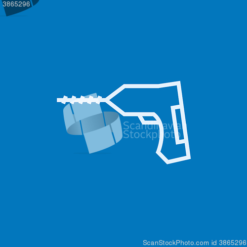 Image of Hammer drill line icon.