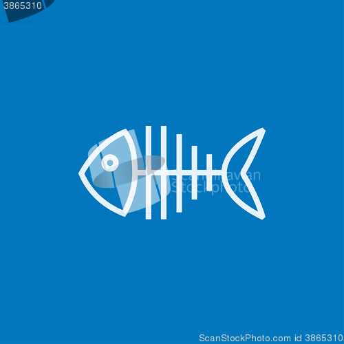 Image of Fish skeleton line icon.