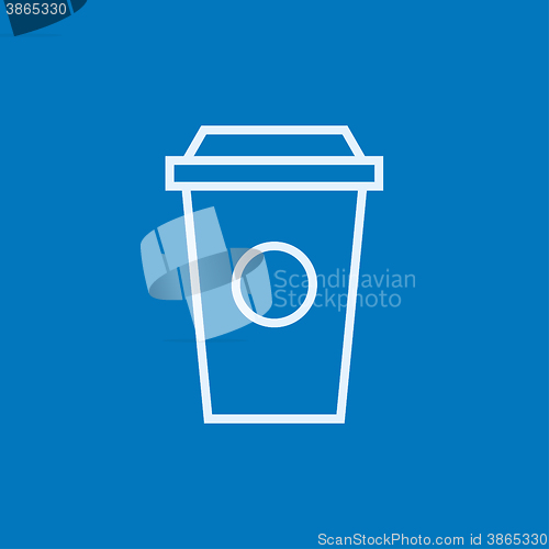 Image of Disposable cup line icon.