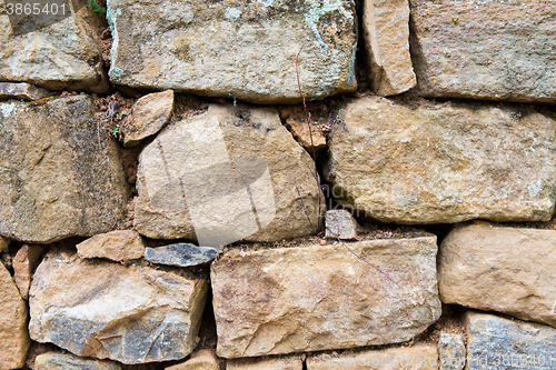 Image of close up of old brick wall outdoors