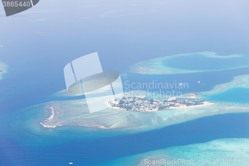 Image of Maldive island in ocean