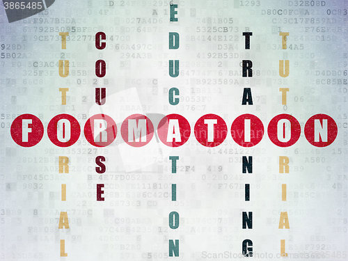 Image of Studying concept: Formation in Crossword Puzzle