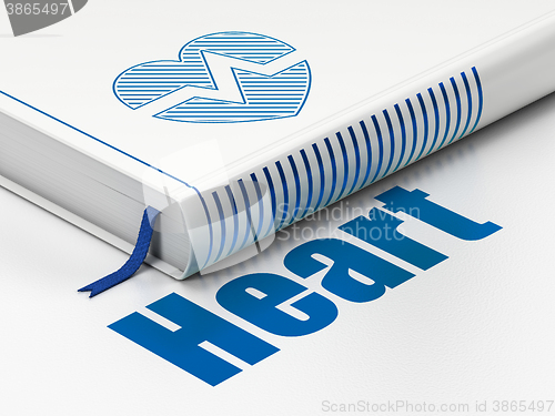 Image of Health concept: book Heart, Heart on white background