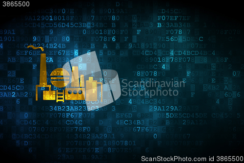 Image of Business concept: Oil And Gas Indusry on digital background