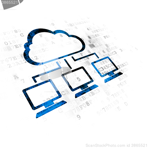 Image of Cloud networking concept: Cloud Network on Digital background