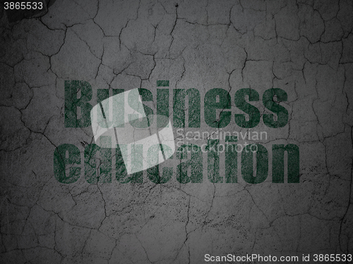 Image of Education concept: Business Education on grunge wall background